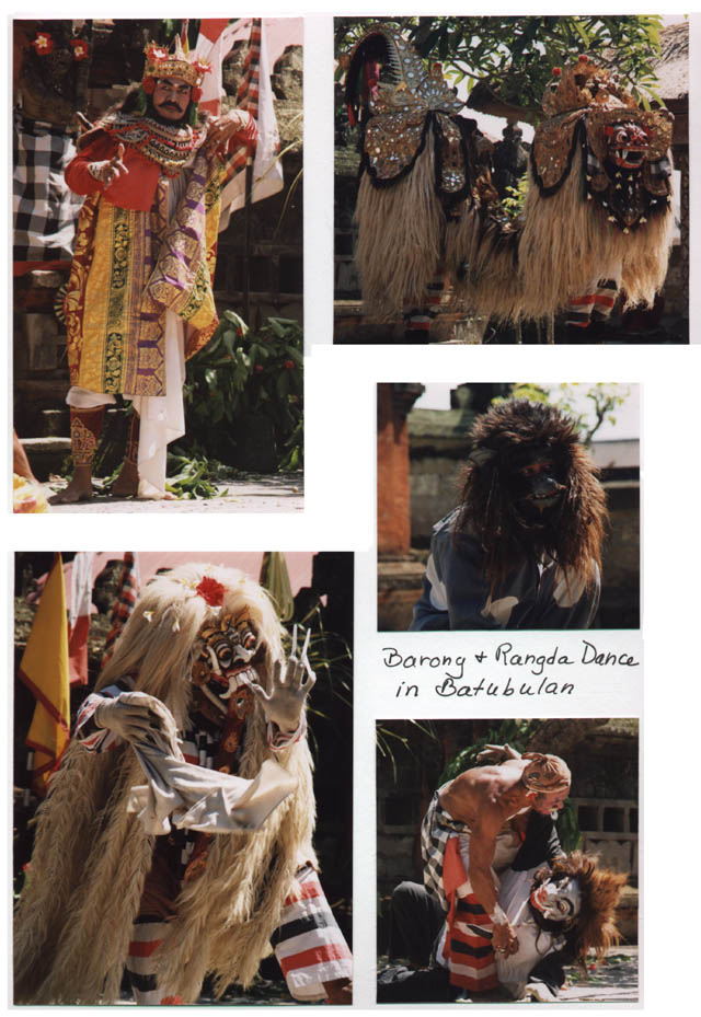 Barong dancers at Batubalan